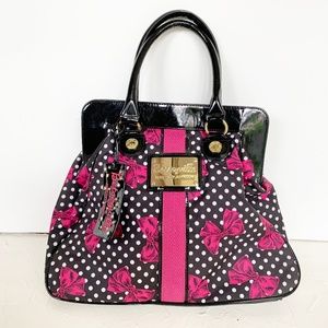 Betsey Johnson Betseyville Polka Dot Bow Handbag